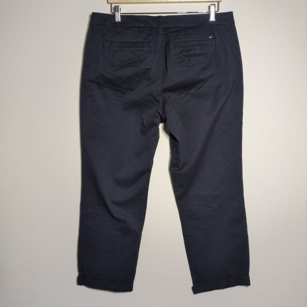 Tommy Hilfiger Hampton Navy Chino 14 Womens Pants Straight Business Corporate - Picture 2 of 9